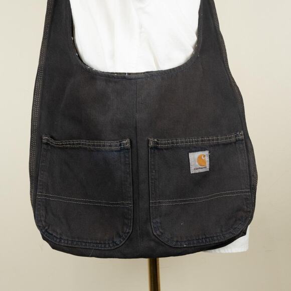 Brown reworked upcycled carhartt hobo bag - Picture 3 of 8